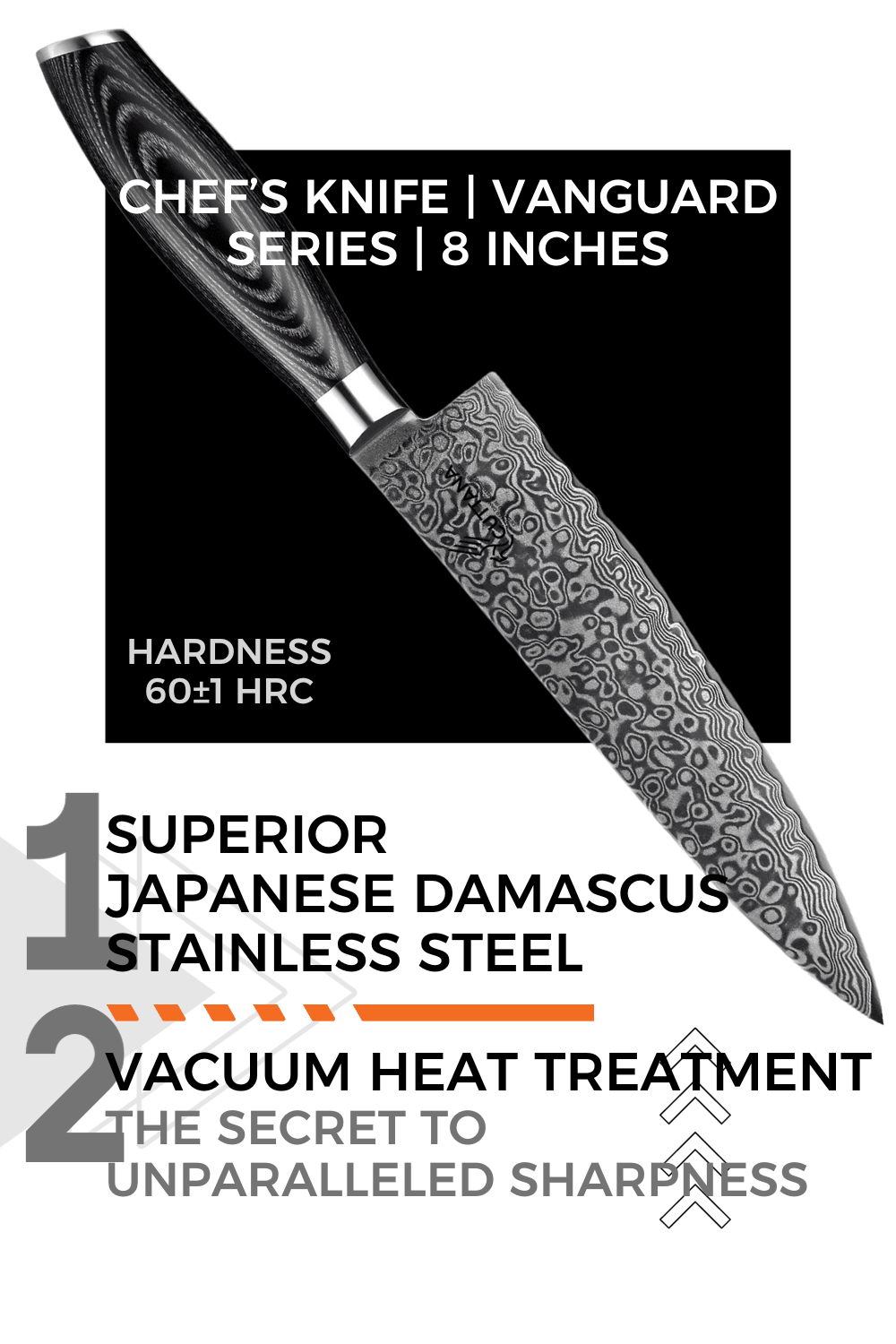 Chef's Knife | Vanguard Series | 8 Inches - Cuttana