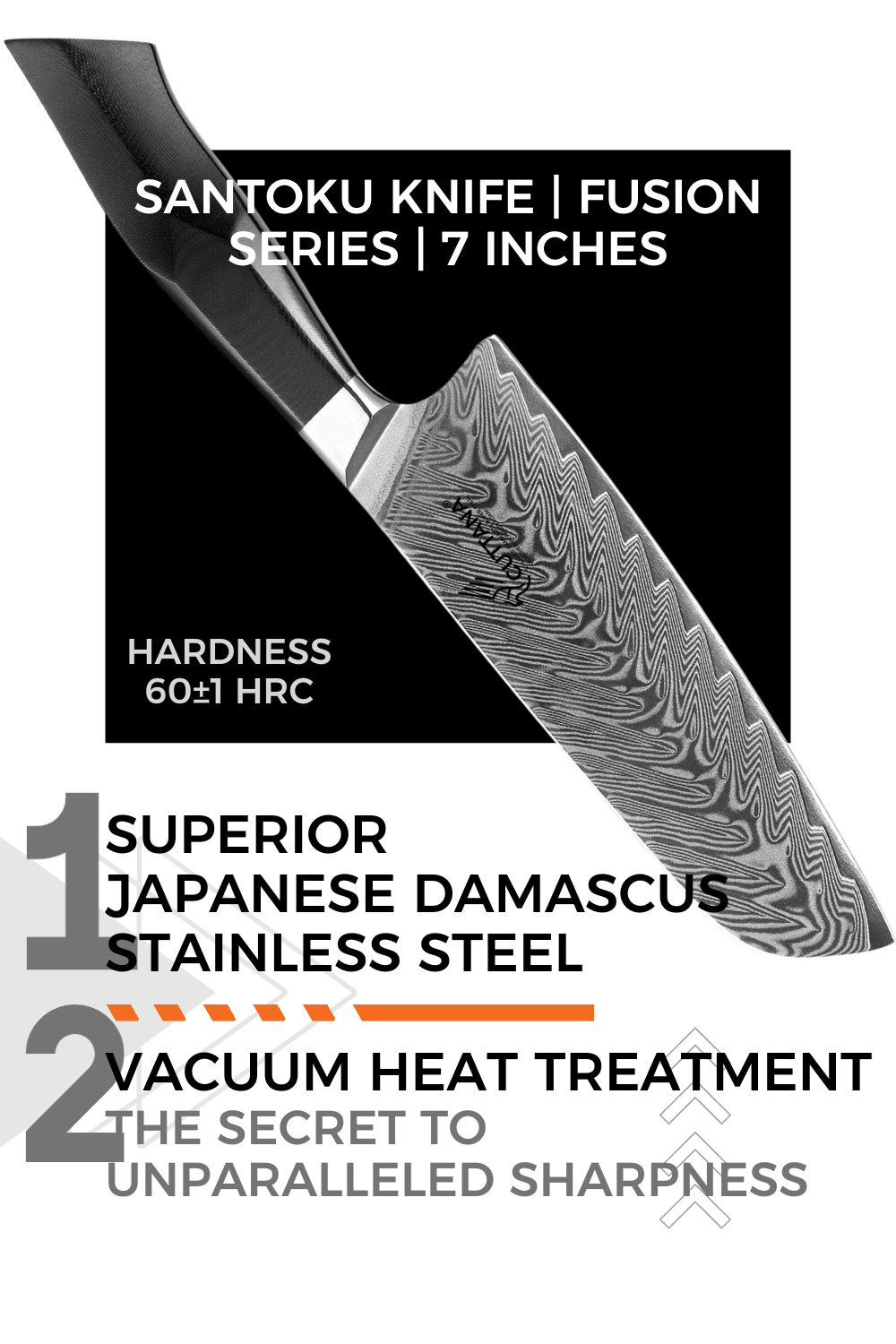 Santoku Knife | Fusion Series | 7 Inches - Cuttana