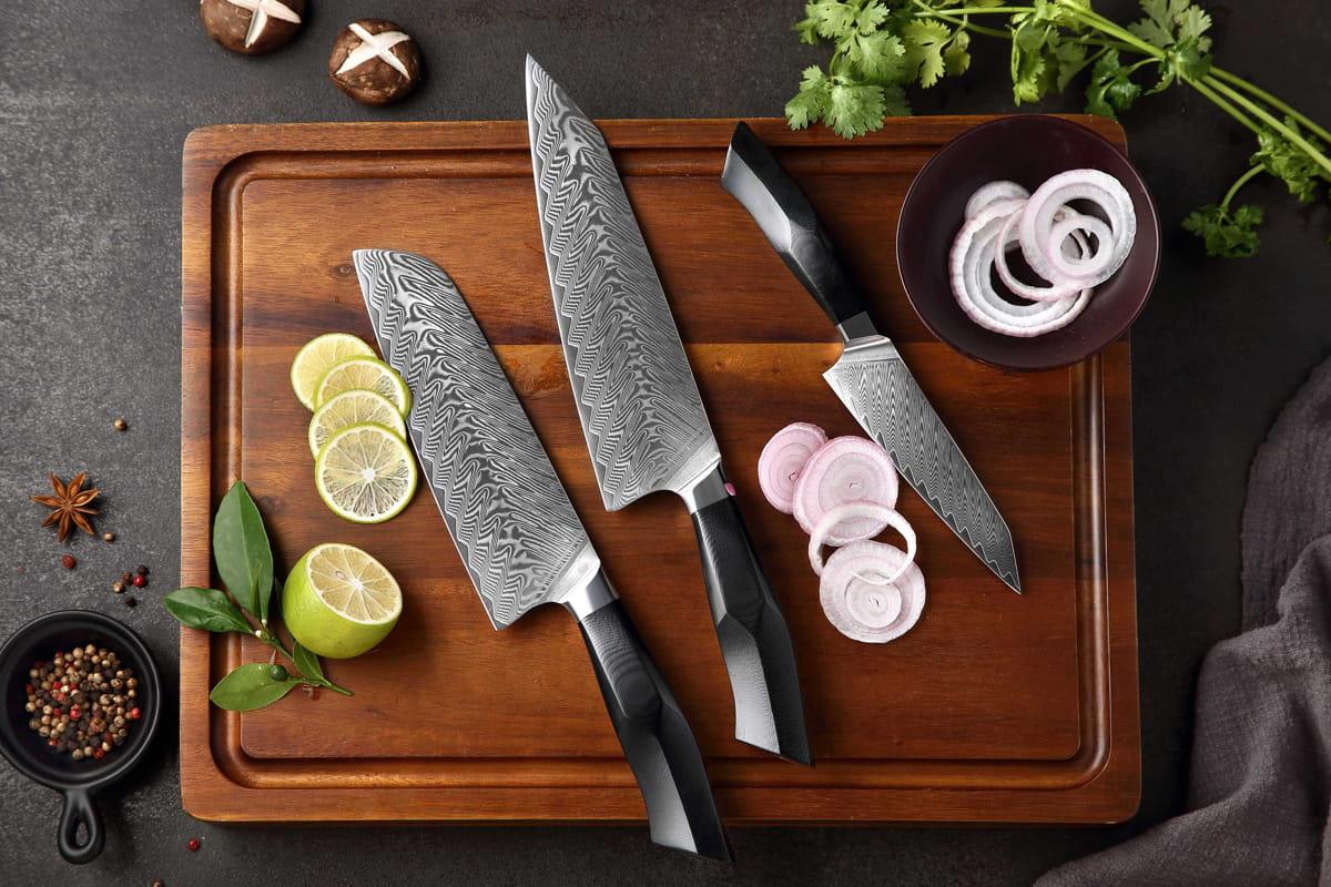 Knives Set | Trio | Fusion Series | Chef's, Utility and Santoku Knives - Cuttana