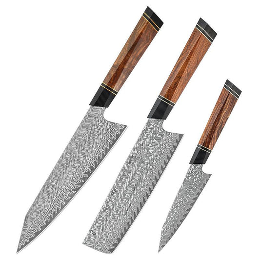 Knives Set | Trio | Zenith Series | Chef, Nakiri, and Utility Knives - Cuttana