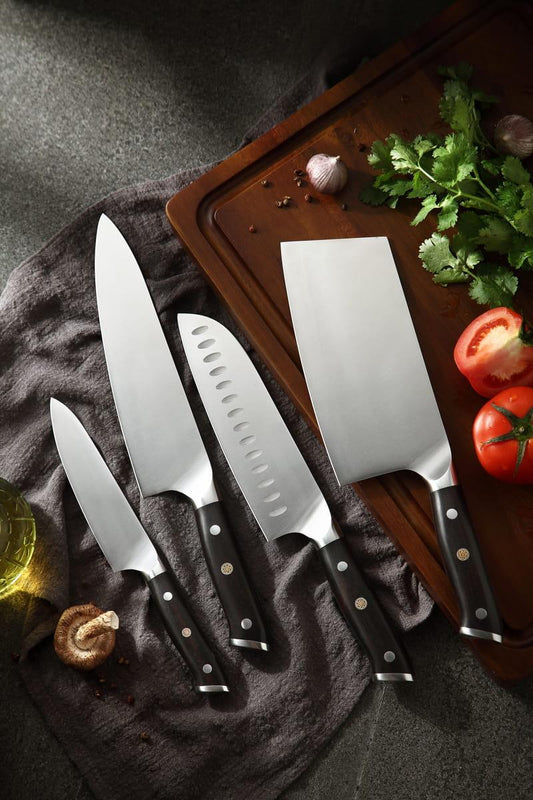 Knives Set | Quartet |Legacy Series | Chef's, Utility, Cleaver, and Santoku Knives - Cuttana